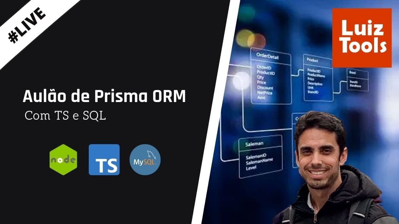 [Live] Aulão de Prisma ORM com Node.js, TypeScript e banco SQL